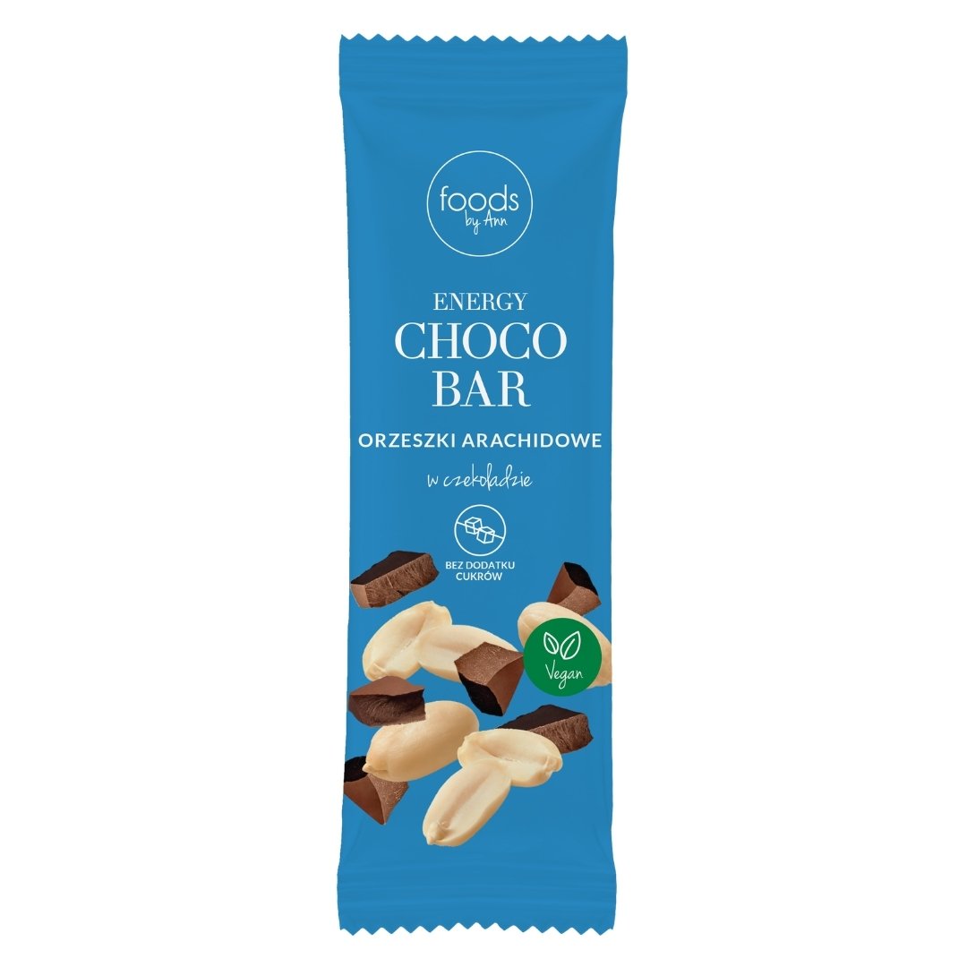 Natural Cosmetics Foods by Ann Energy Choco Bar Peanuts in chocolate 35g