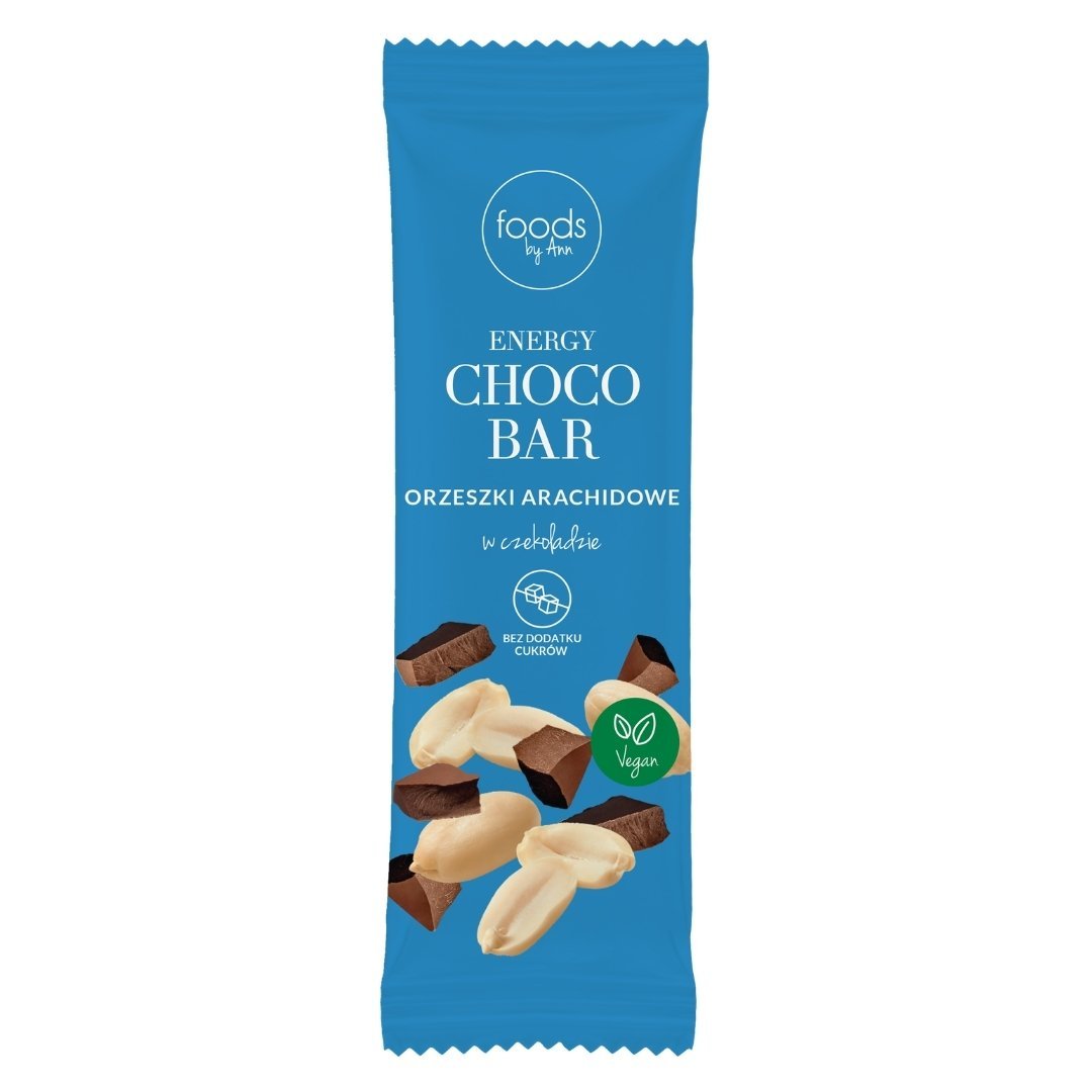 Foods by Ann Energy Choco Bar Peanuts in chocolate 35g - Foods by Ann - Vesa Beauty