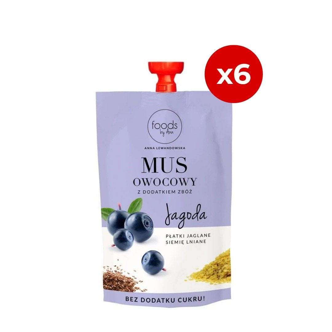 Fruit puree with cereals blueberry &amp; millet flakes &amp; linseed 100g