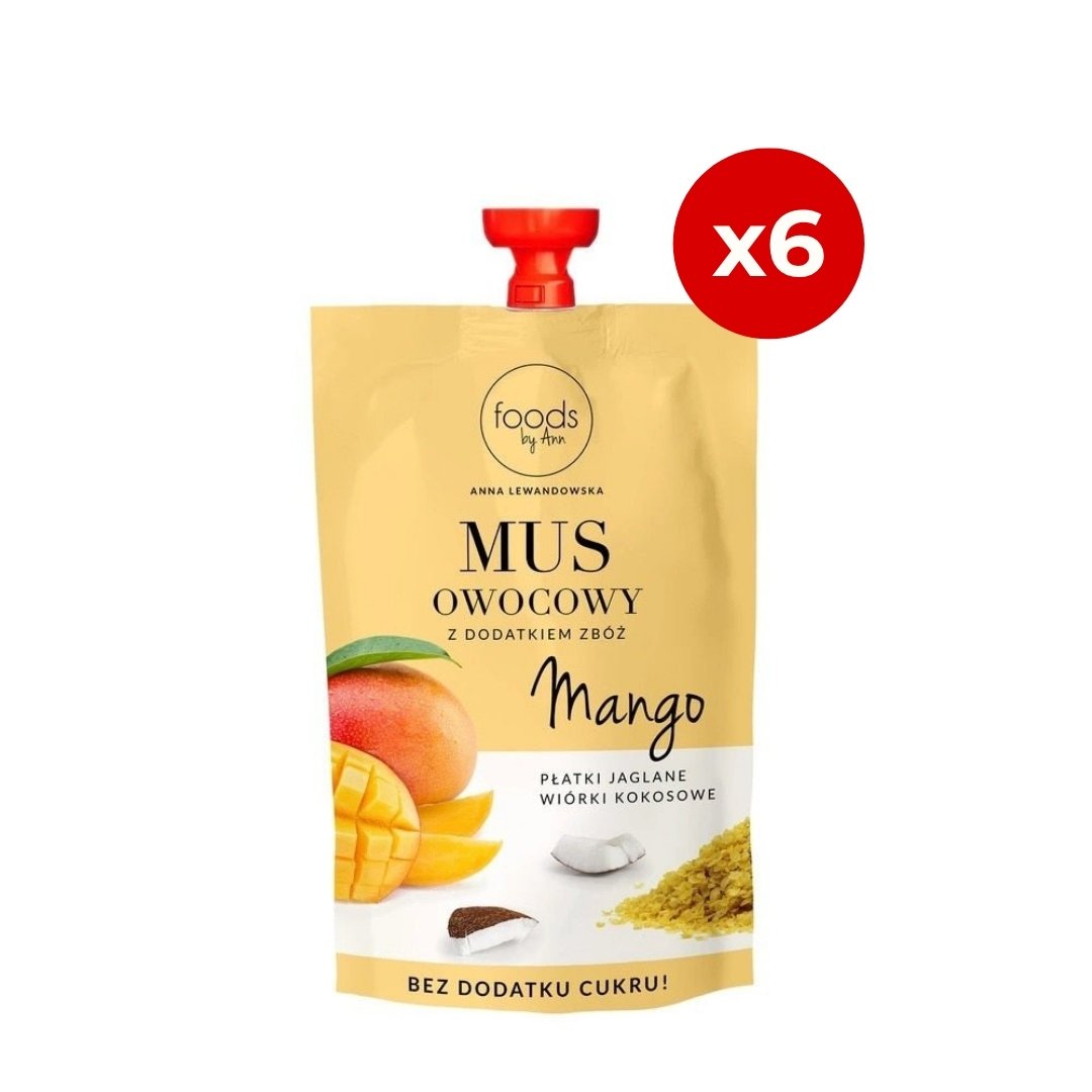 Mus Mango &amp; Płatki jaglane &amp; Wiórki kokosowe 100g
