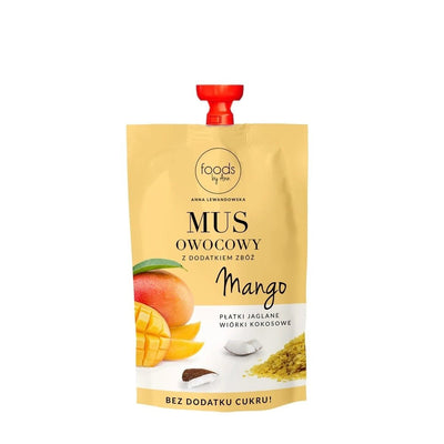 Foods by Ann Fruit puree with cereals Mango & Millet flakes & Coconut flakes 100g - Foods by Ann - Vesa Beauty