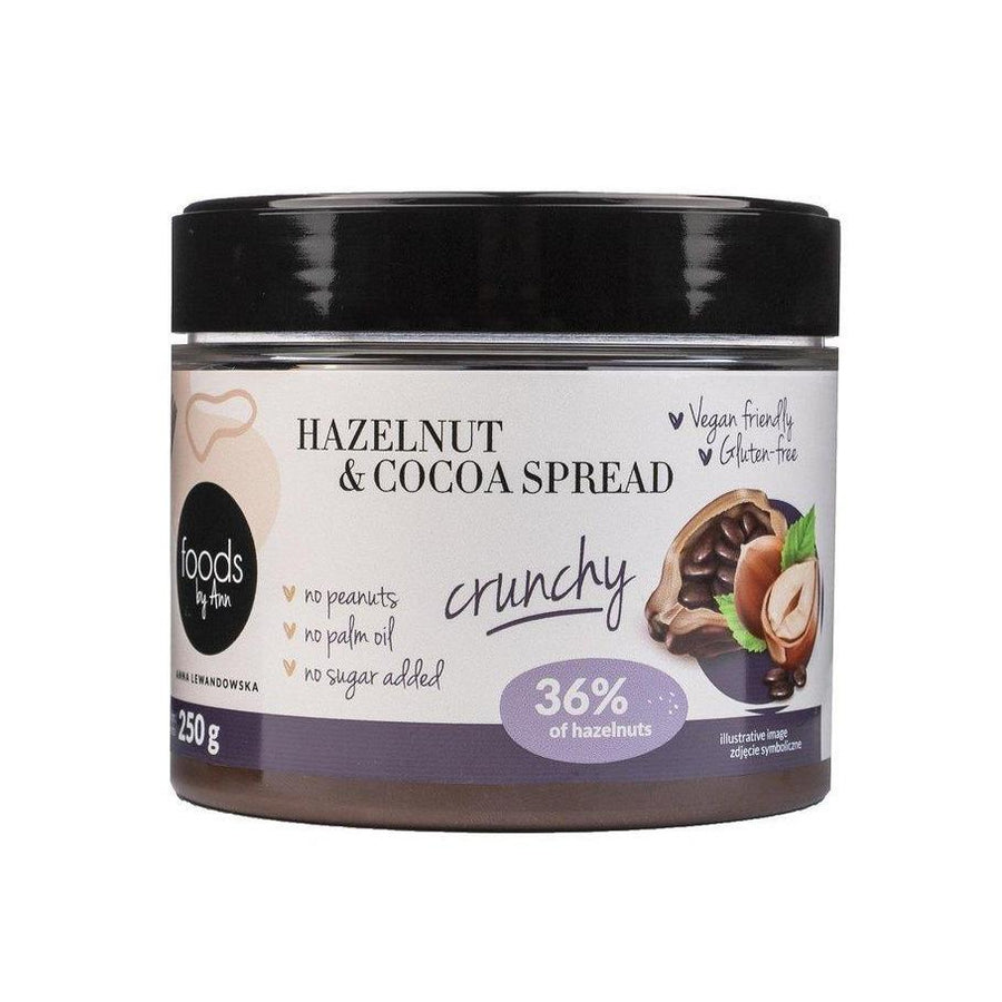 Foods by Ann Hazelnut & Cocoa Spread 36% Crunchy 250g - Foods by Ann - Vesa Beauty