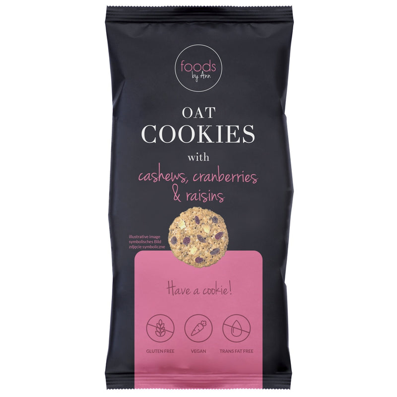 Foods by Ann Oat Cookies with Cashews, Cranberries & Raisins 100g - Foods by Ann - Vesa Beauty