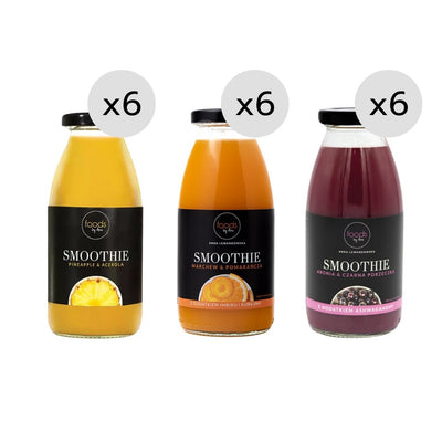 Foods by Ann Smoothie Set: 6x Chokeberry, 6x Pineapple, 6xCarrot 250ml - Foods by Ann - Vesa Beauty