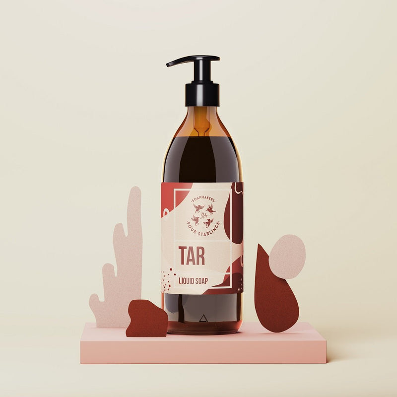 Four Starlings Tar Liquid soap for skin problems 500ml - Cztery Szpaki - Vesa Beauty