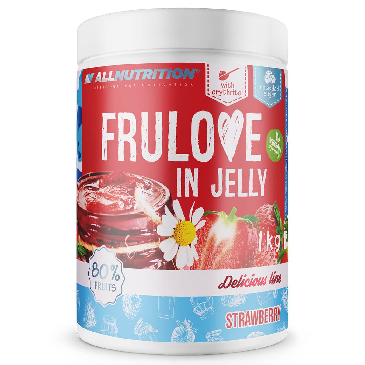 FRULOVE in Jelly Strawberry 1000g - ALLNUTRITION - Vesa Beauty
