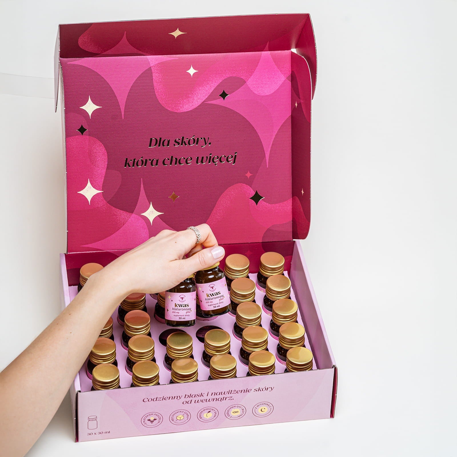 Glow+ hyaluronic acid drink 30x30ml - Sadowski Bee Gardens - Vesa Beauty