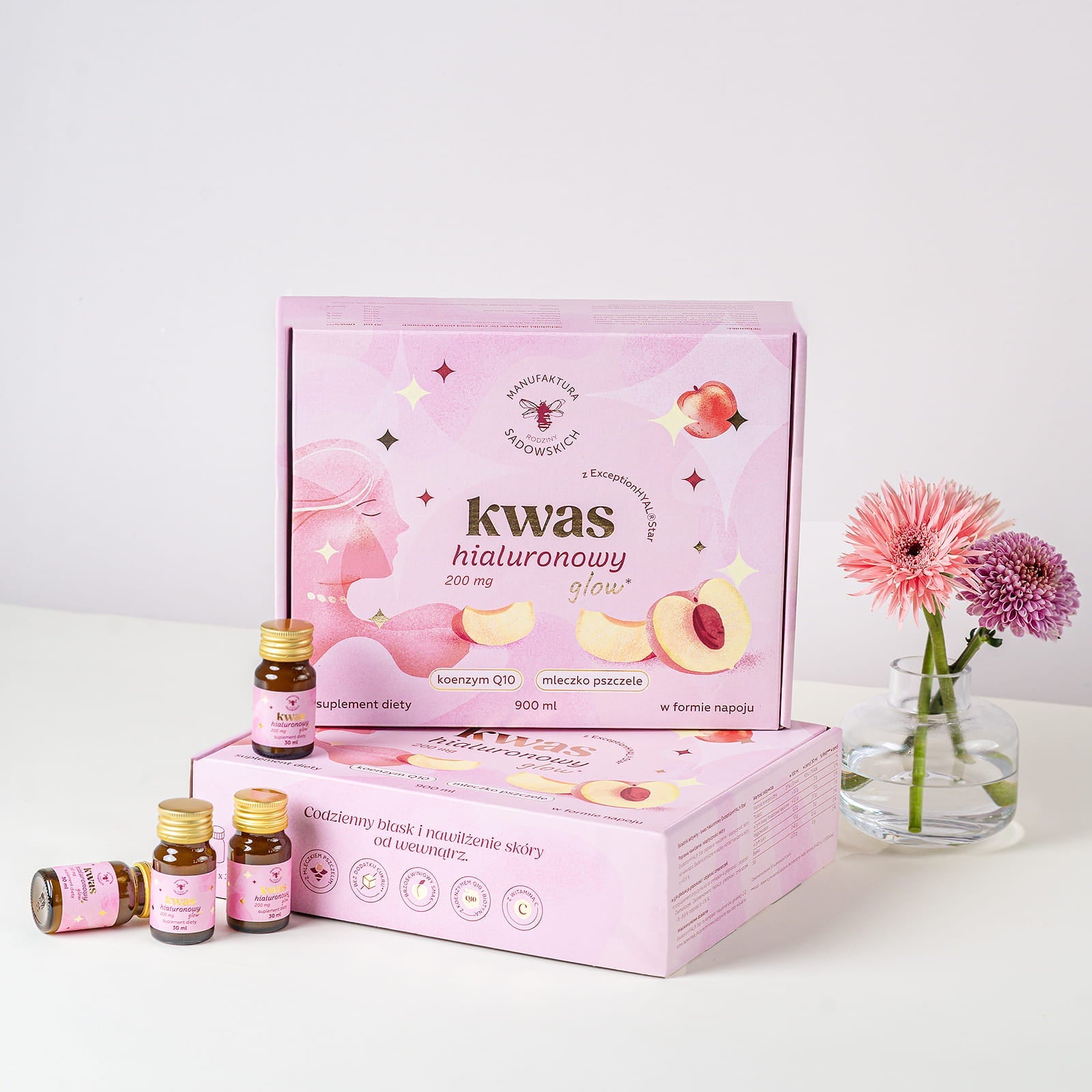 Glow+ hyaluronic acid drink 30x30ml - Sadowski Bee Gardens - Vesa Beauty