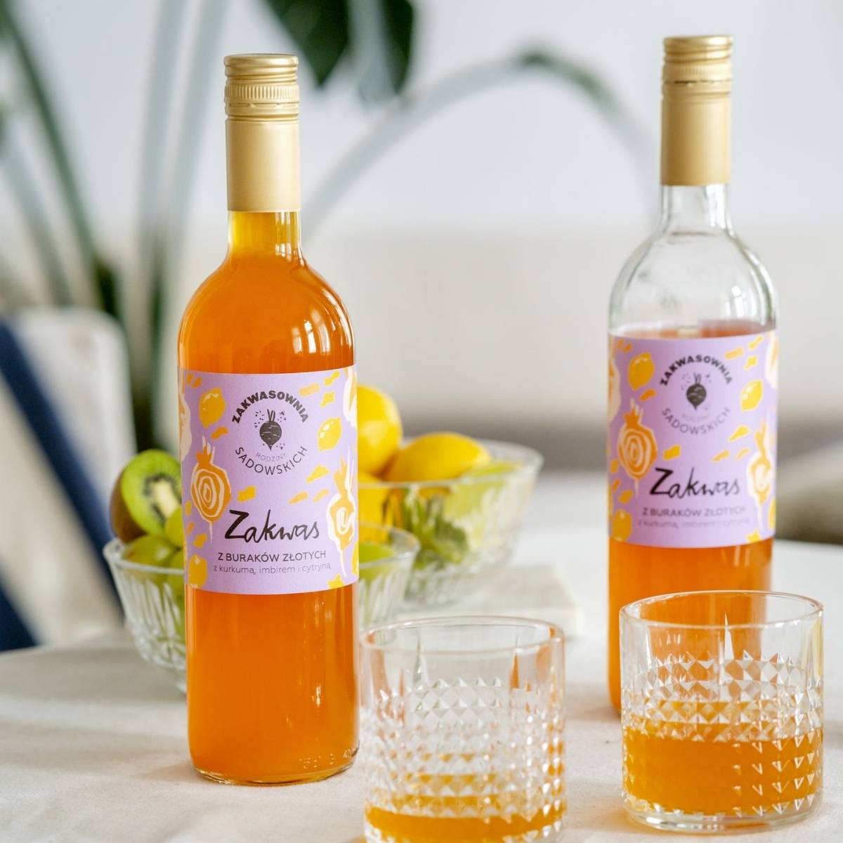 Golden Beetroot kvass with turmeric, ginger and lemon 750ml - Sadowski Bee Gardens - Vesa Beauty