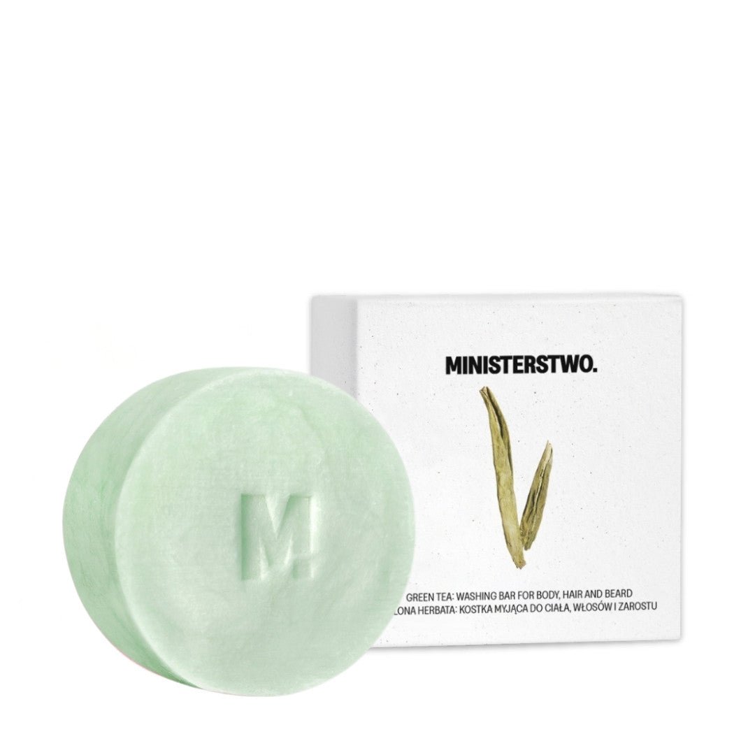 GREEN TEA: Washing Bar for body, hair & beard 85g - Ministerstwo - Vesa Beauty
