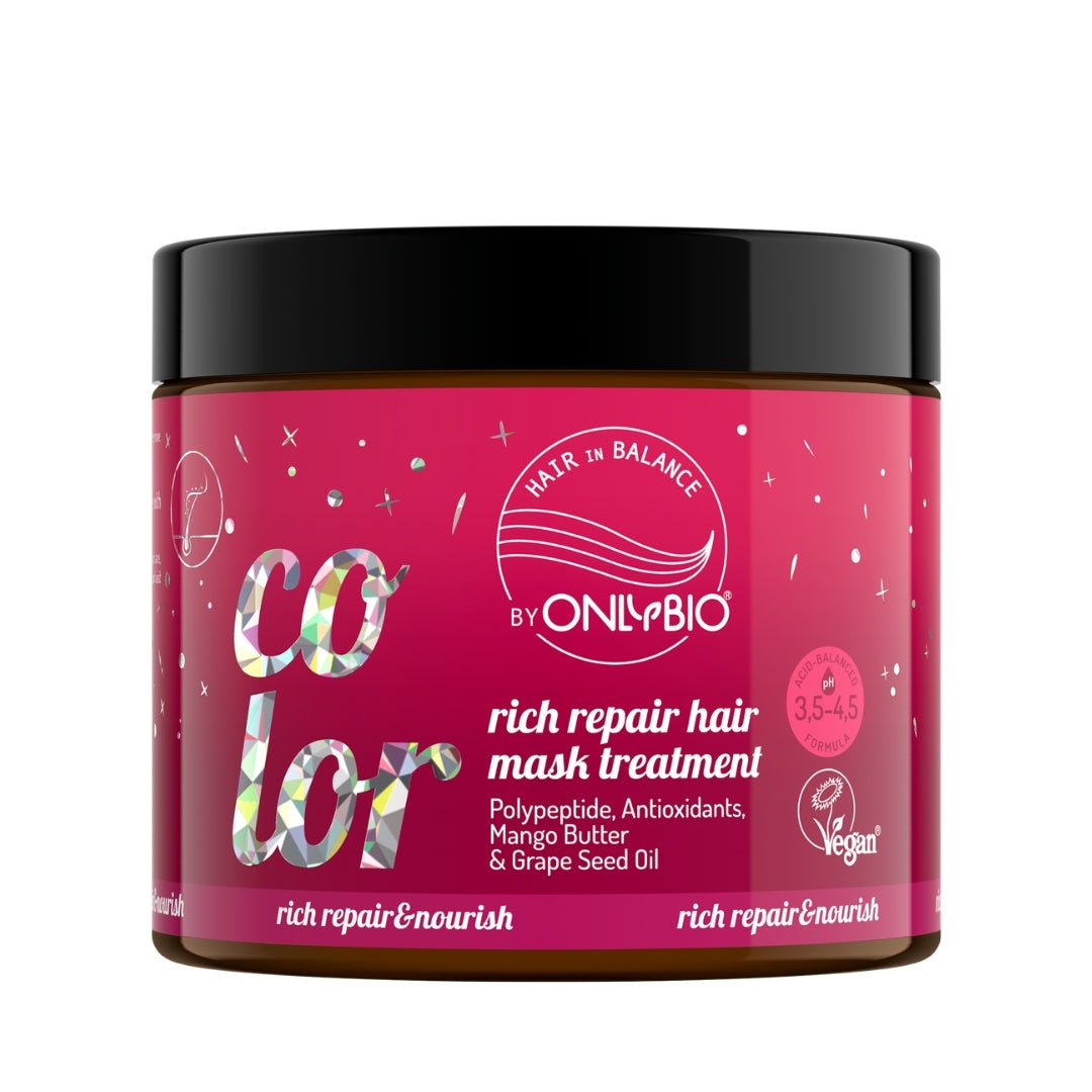 Hair in Balance - Color - Rich repair hair mask treatment 280ml - OnlyBio - Vesa Beauty