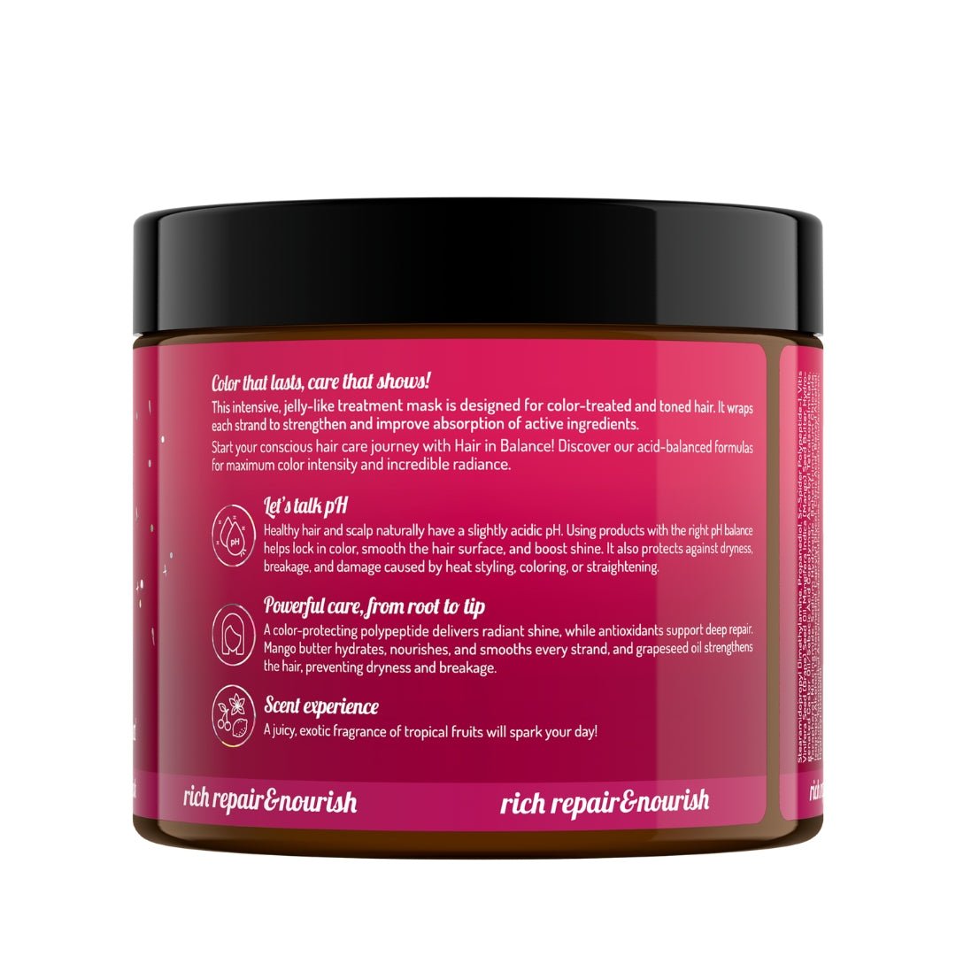 Hair in Balance - Color - Rich repair hair mask treatment 280ml - OnlyBio - Vesa Beauty