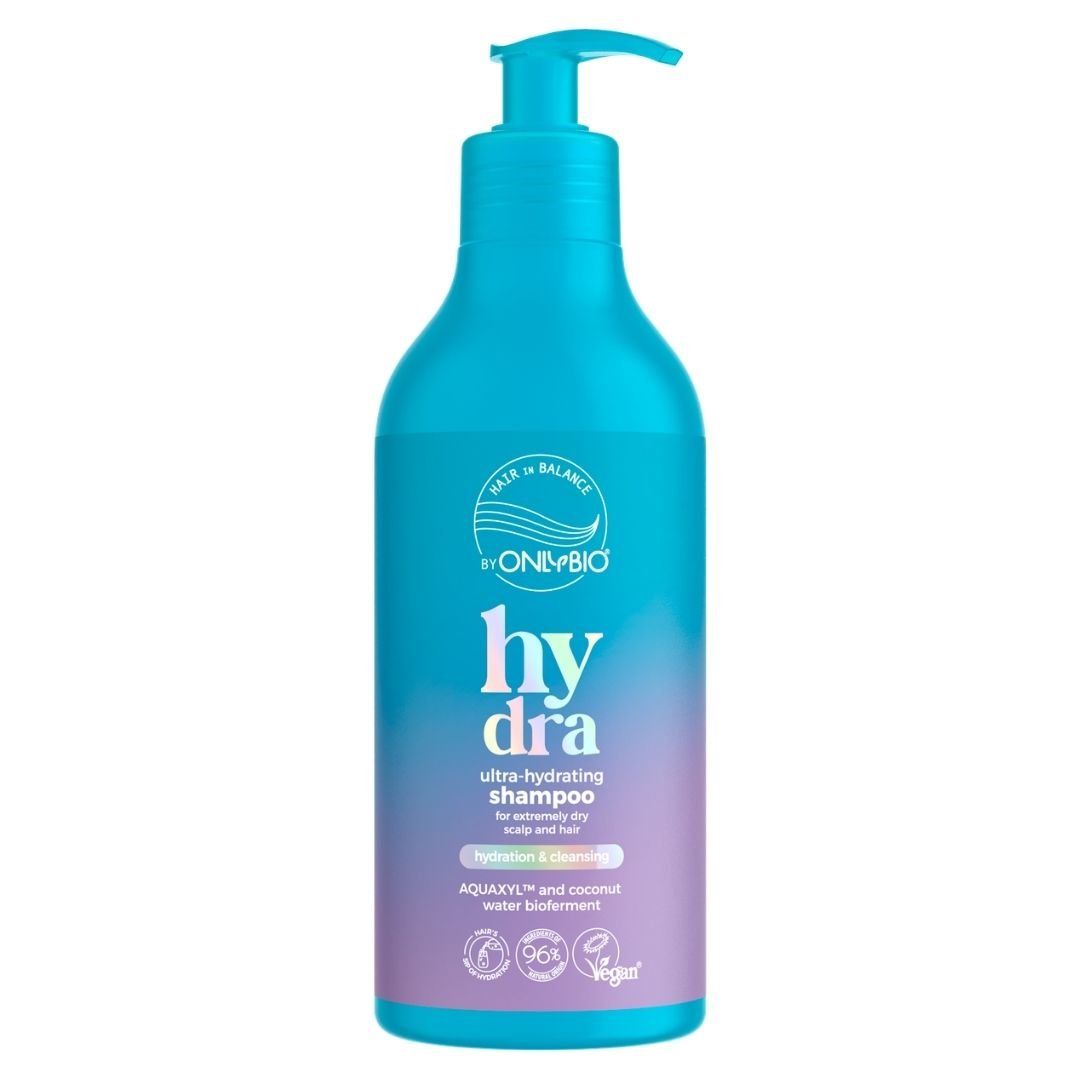 Hair in Balance HYDRA Ultra-Hydrating Shampoo for Extremely Dry Scalp &amp; Hair 400ml - OnlyBio - Vesa Beauty