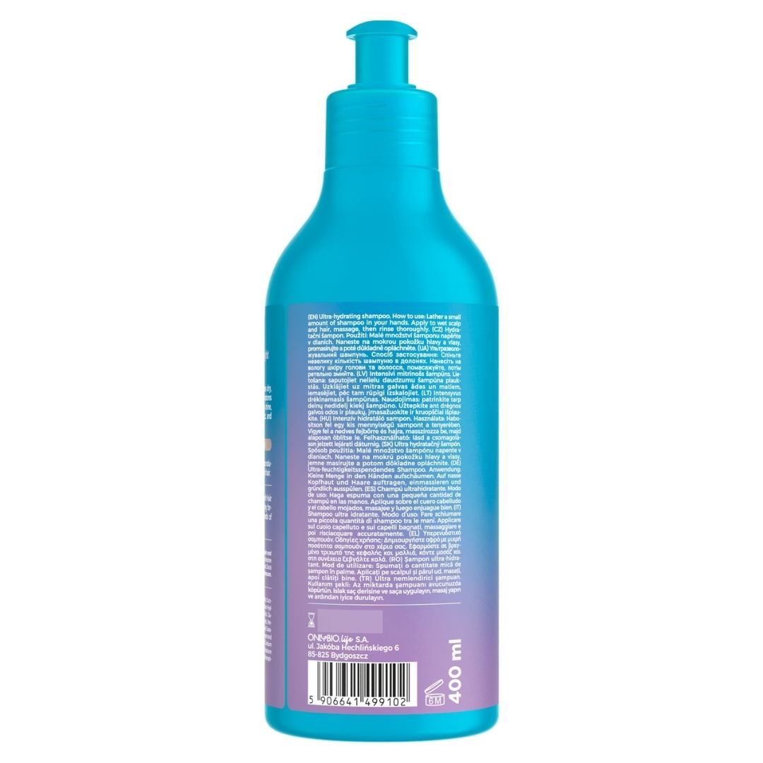 Hair in Balance HYDRA Ultra-Hydrating Shampoo for Extremely Dry Scalp &amp; Hair 400ml - OnlyBio - Vesa Beauty