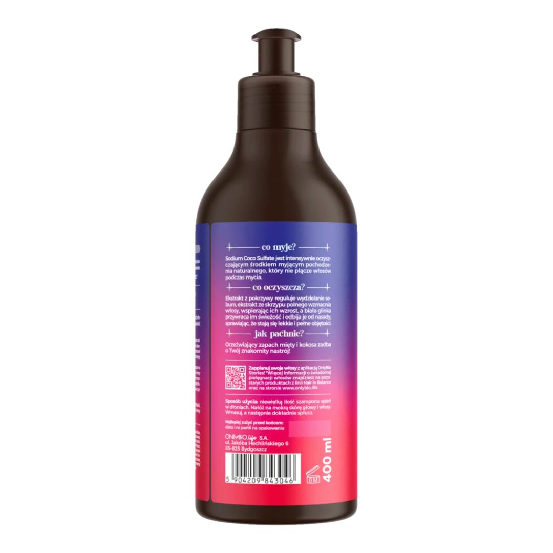 Hair in Balance - Intensive cleansing Shampoo RYPACZ 400ml - OnlyBio - Vesa Beauty