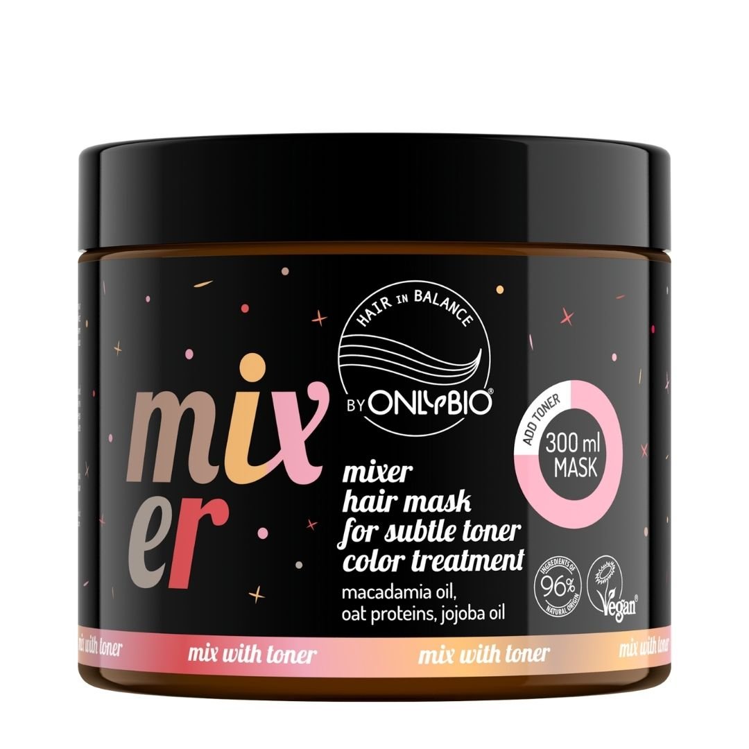 Hair in Balance - MIXER hair mask for subtle toner colour treatment 300ml - OnlyBio - Vesa Beauty
