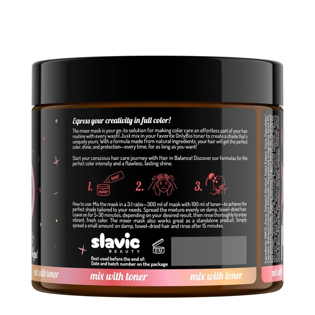 Hair in Balance - MIXER hair mask for subtle toner colour treatment 300ml - OnlyBio - Vesa Beauty