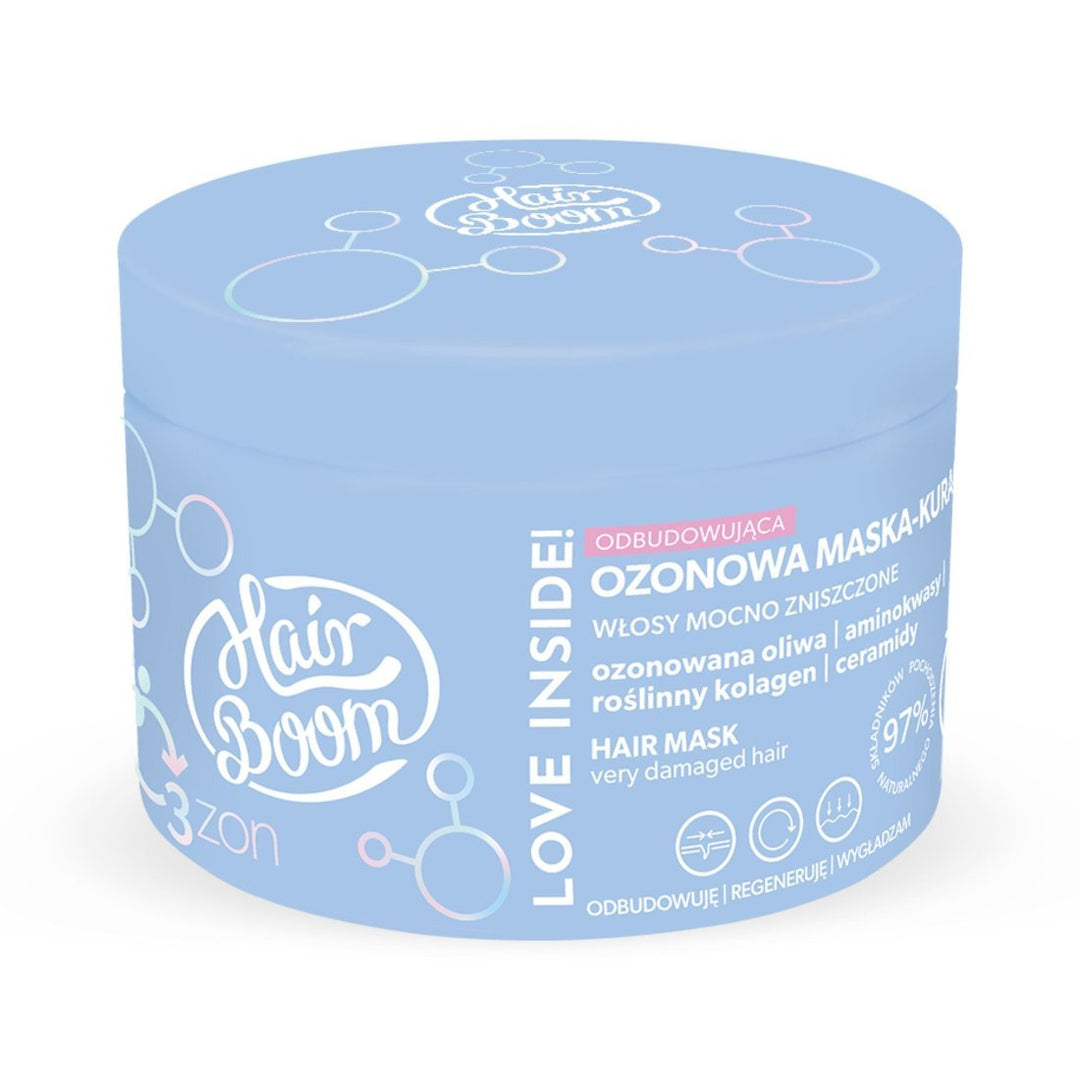 HairBoom O3ZON Restorative Hair Mask for very damaged hair 225ml - BodyBoom - Vesa Beauty