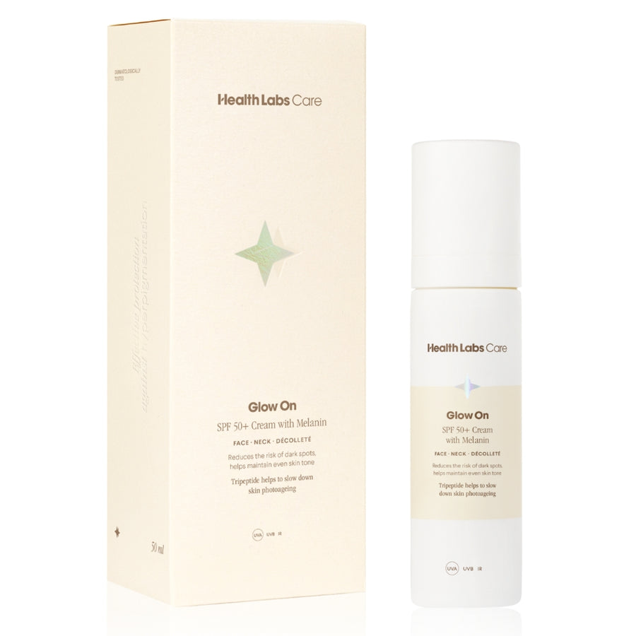 HealthLabs Care SPF 50+ Cream with melanin - Glow On 50ml - VESA BEAUTY UK