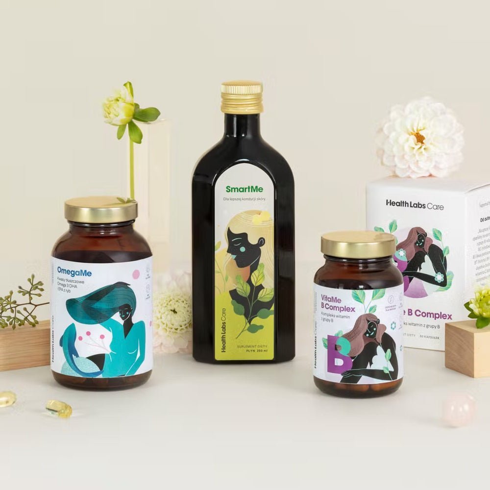 HealthLabs Care Set of 3 products - My Basic Care (OmegaMe 60caps, SmartMe 250ml, Vitamin B 60caps) - HealthLabs Care - Vesa Beauty