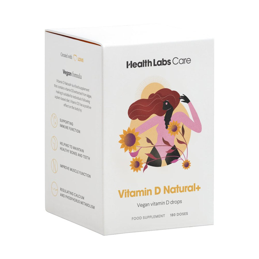 HealthLabs Care Vitamin D Natural+ - Vegan vitamin D3 drops 9,9ml - HealthLabs Care - Vesa Beauty