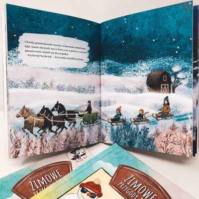 Hello Zoś Set: Book " Sophie's winter adventures" + Sophie's Dominoes + puzzle "Sophie in London" - Hello Zoś - Vesa Beauty