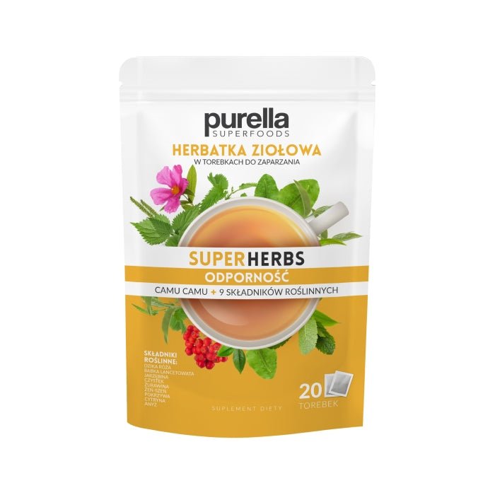 Herbal Infusion - Immune Superherbs (20x 1.75g) - Purella Superfoods - Vesa Beauty