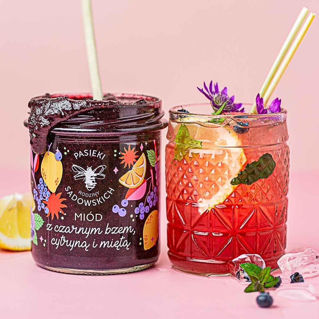 Honey with Elderflower, Lemon & Mint 430g - Sadowski Bee Gardens - Vesa Beauty