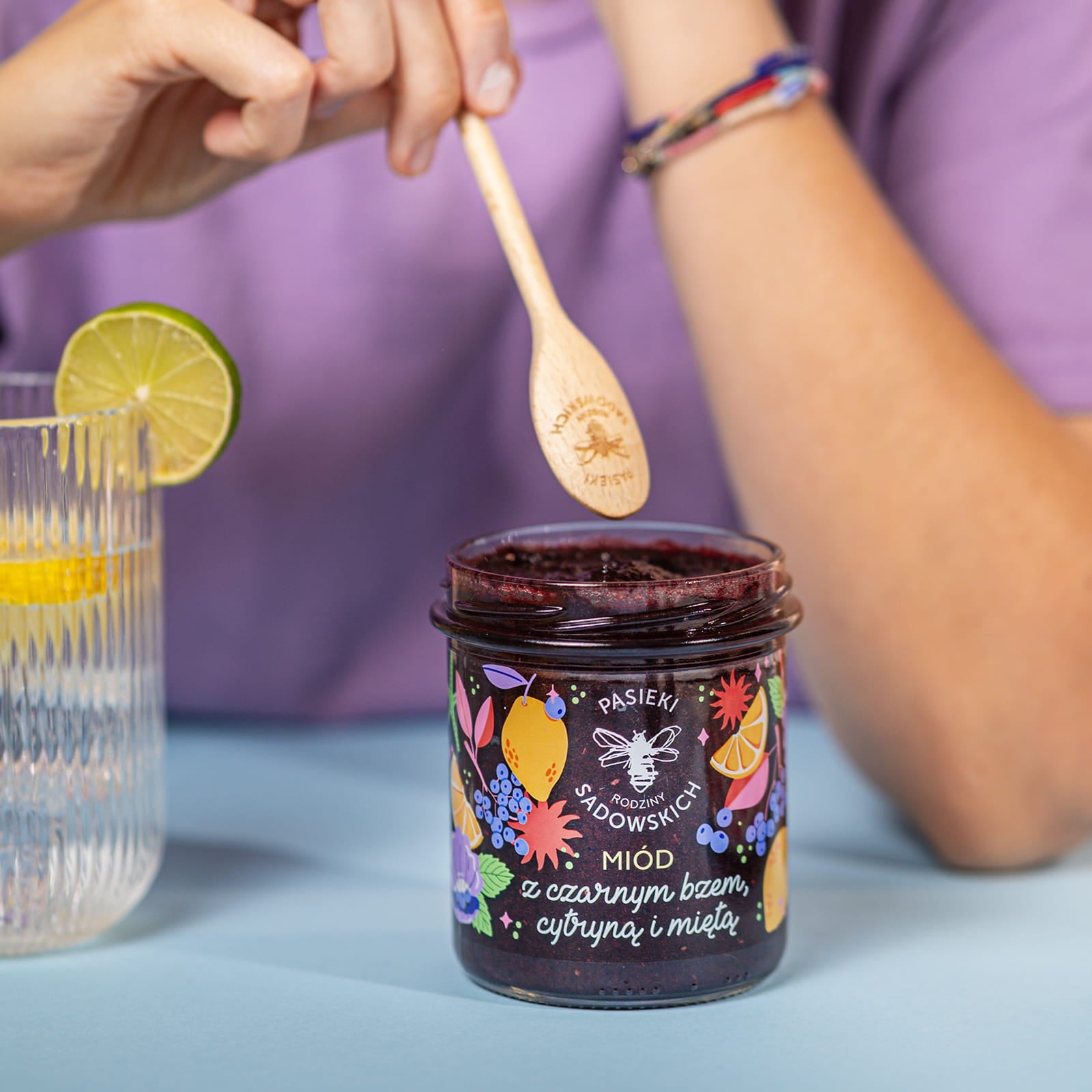 Honey with Elderflower, Lemon & Mint 430g - Sadowski Bee Gardens - Vesa Beauty
