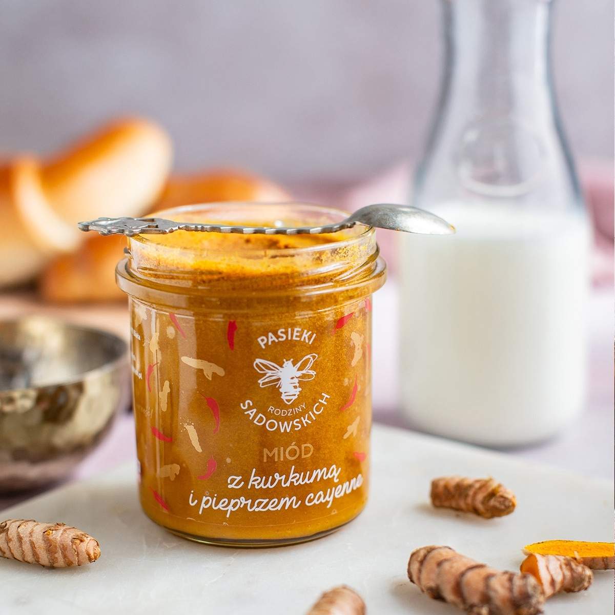 Honey with turmeric and cayenne pepper 430g - Sadowski Bee Gardens - Vesa Beauty