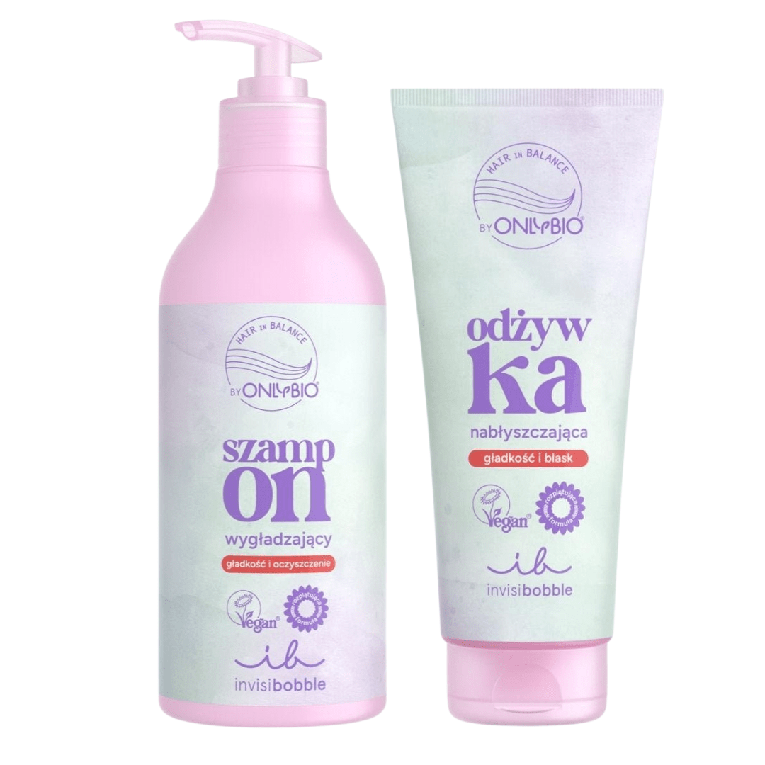 Invisibobble: Daily care SET: Shampoo 400ml + Gloss Conditioner 200ml - OnlyBio - Vesa Beauty