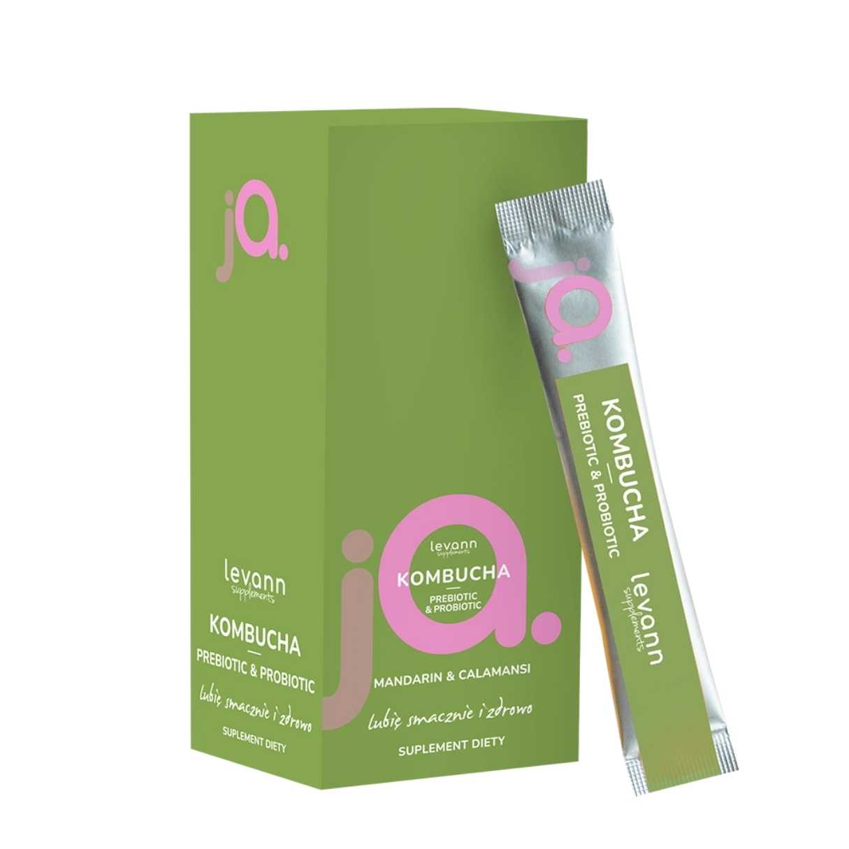 "jA" Kombucha Prebiotic & Probiotic - Mandarin & Calamansi 10 sachets - Levann - Vesa Beauty