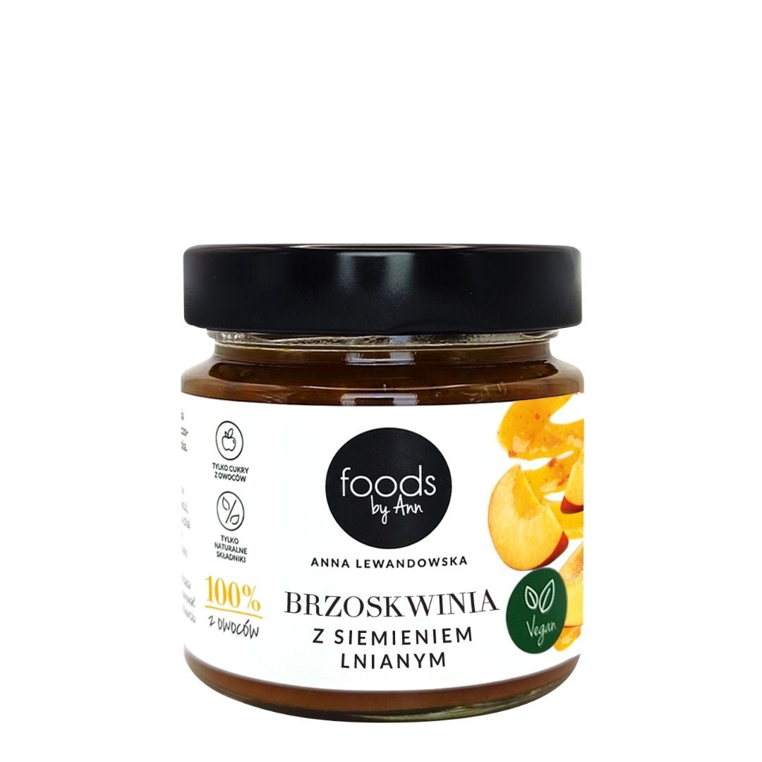 Jam 100% Peach with flaxseed 200g - Foods by Ann - Vesa Beauty