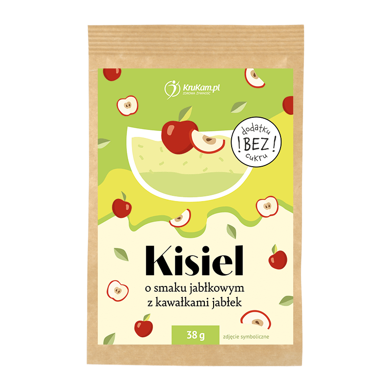 Krukam Apple kissel with apple pieces 38g - Krukam - Vesa Beauty