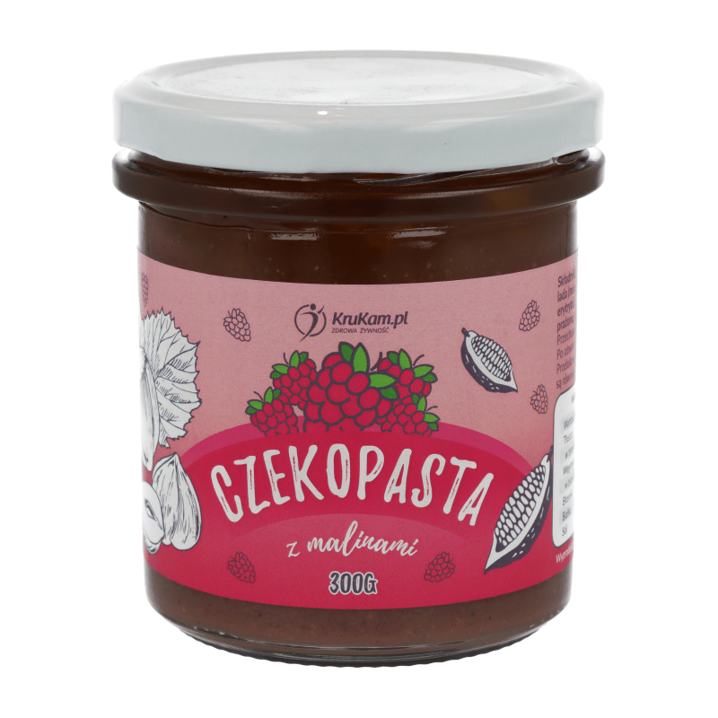 Krukam Czekopasta - Hazelnut Paste with Raspberries and Chocolate 300g - Krukam - Vesa Beauty