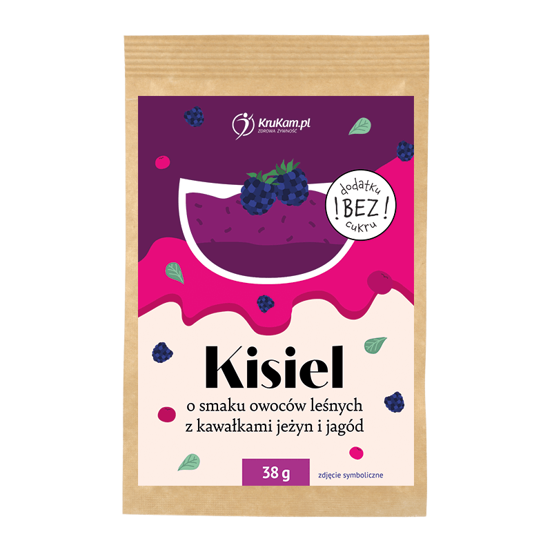 Krukam Forest fruit Kissel with blackberry and blueberry pieces 38g - Krukam - Vesa Beauty