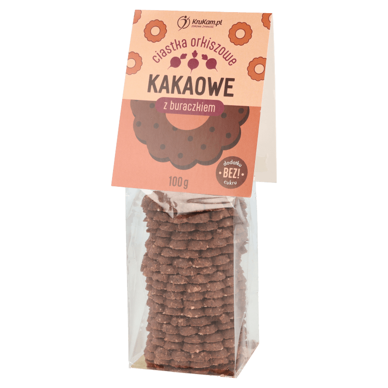 Krukam Spelt cocoa cookies with beetroot 100g - Krukam - Vesa Beauty