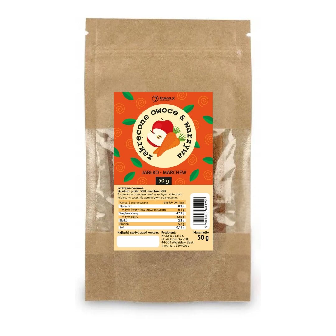 Krukam Twisted fruits & vegetables - Apple - Carrot 50g - Krukam - Vesa Beauty