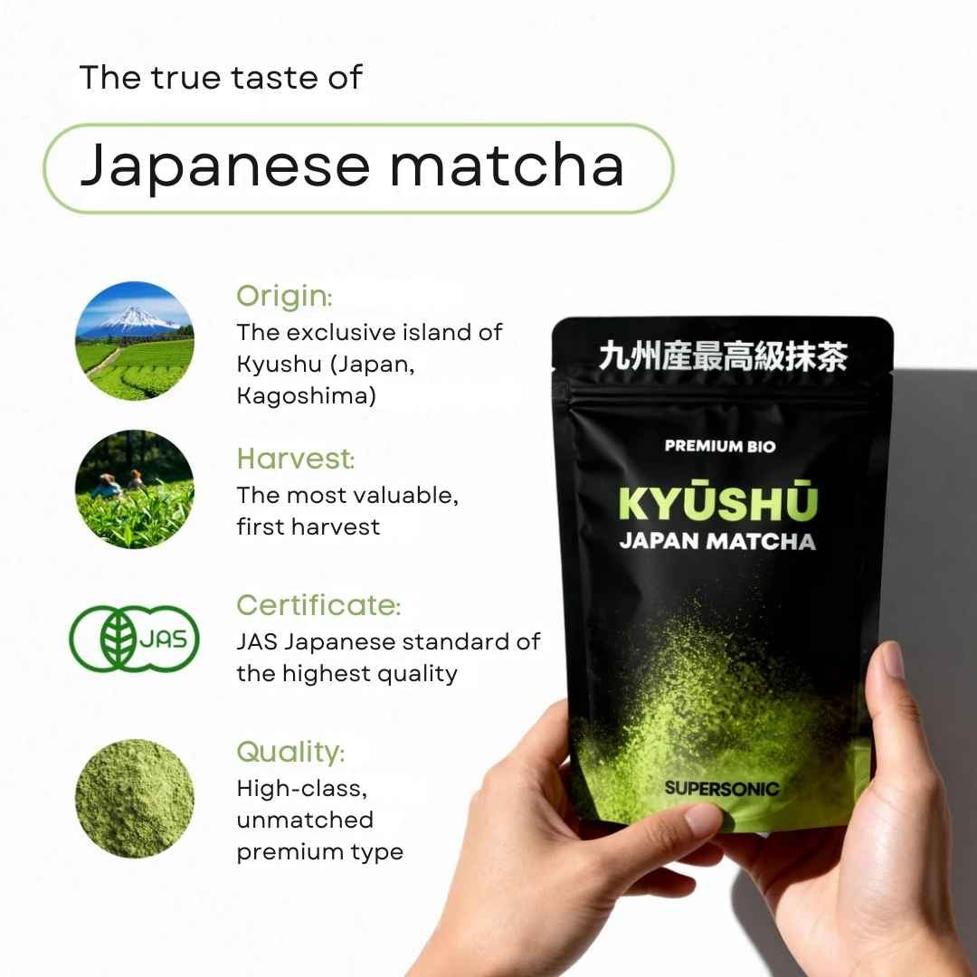 Kyushu Japan Matcha Premium BIO 80g - SUPERSONIC - Vesa Beauty
