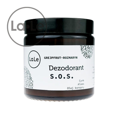 La-Le Deodorant S.O.S Grapefruit-Rosemary with zinc, aloe and hemp oil 120ml - La-Le - Vesa Beauty