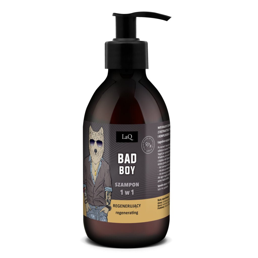 LaQ Shampoo for men 1in1 - regenerating - BAD BOY 300ml - LaQ - Vesa Beauty