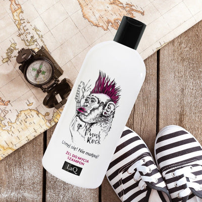 LaQ Wash gel & shampoo 2in1 MONKEY - grapefruit & green tea scent 300ml - LaQ - Vesa Beauty