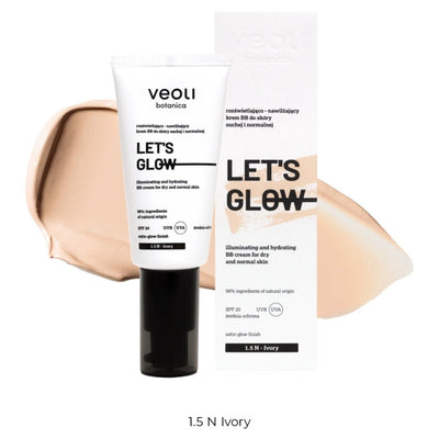 LET'S GLOW SPF20 Illuminating and hydrating BB cream for dry and normal skin 30ml - Veoli Botanica - Vesa Beauty