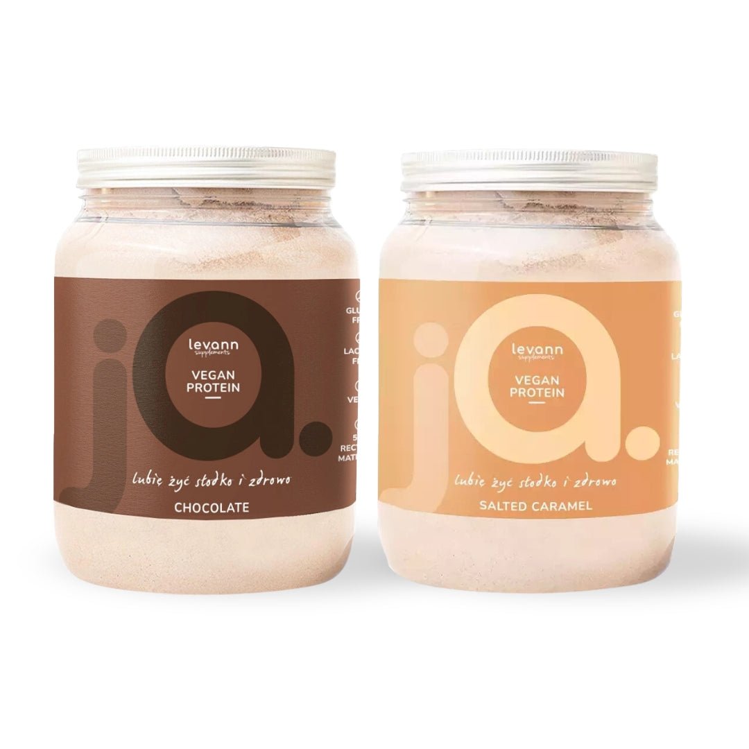 LEVANN "jA" Set of 2pcs. Vegan Protein: Chocolate & Saled Caramel - Foods by Ann - Vesa Beauty