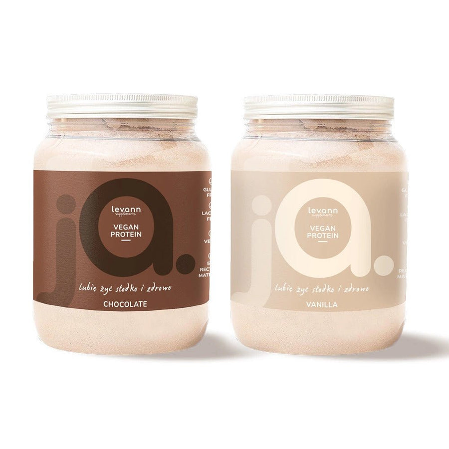 LEVANN "jA" Set of 2pcs. Vegan Protein: Vanilla and Chocolate - Foods by Ann - Vesa Beauty