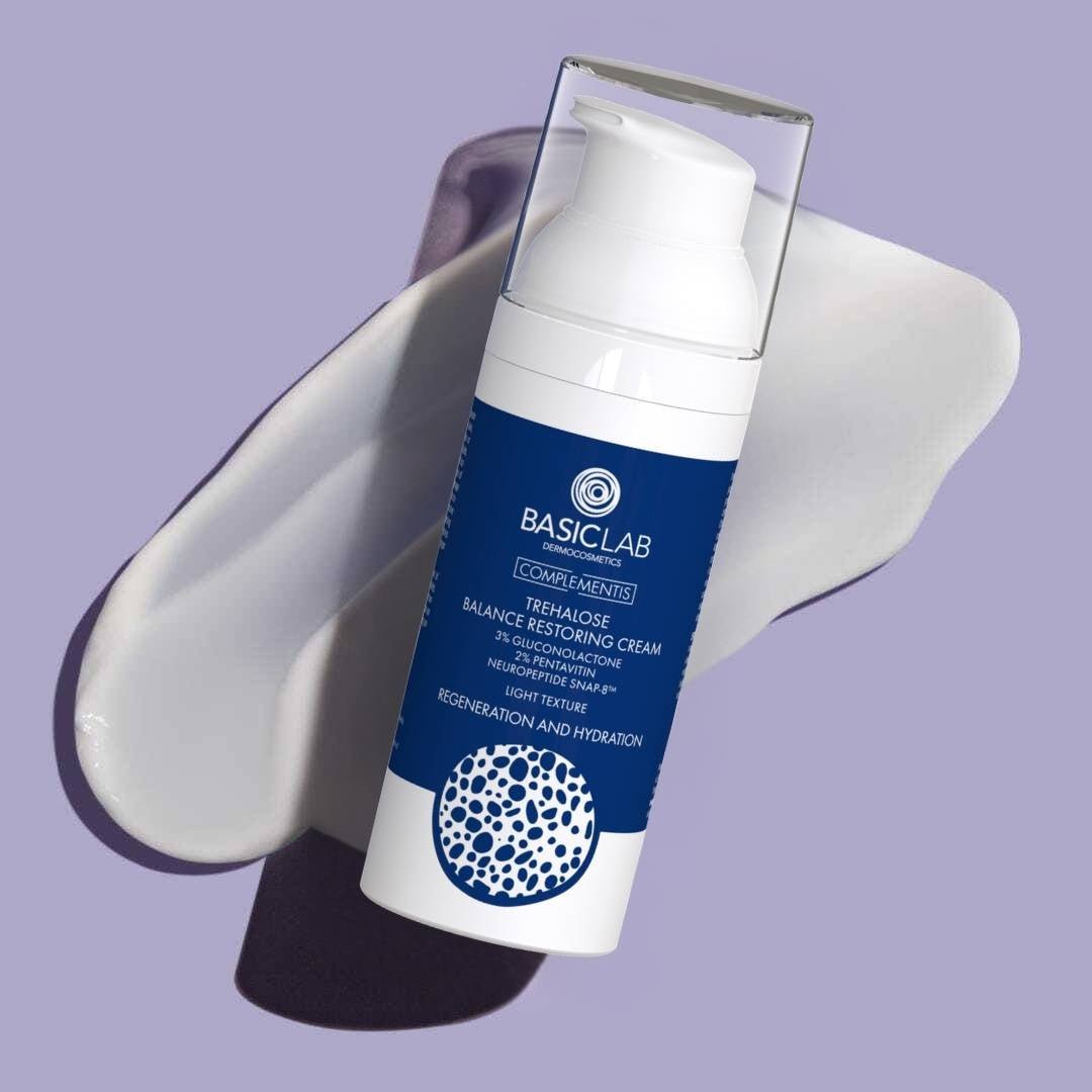 Light Trehalose Balance Restoring Cream - 3% Gluconolactone, 2% Pentavitin, Neuropeptide SNAP - 8™ 50ml - BasicLab - Vesa Beauty