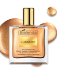 LUMIERE Multifunctional dry care oil with golden particles for face, body & hair 50ml - Bielenda - Vesa Beauty