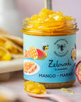 Mango & Passion fruit in gel with Honey "Żelowocki" 320g - Sadowski Bee Gardens - Vesa Beauty
