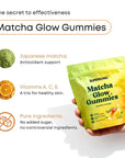 Matcha Glow Gummies - Matcha - Mango 90g | support for skin health & energy - SUPERSONIC - Vesa Beauty