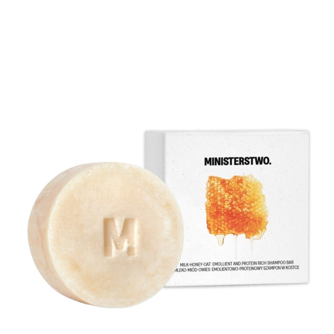 MILK - HONEY - OAT: Emollient & Protein Rich Shampoo Bar 85g - Ministerstwo - Vesa Beauty